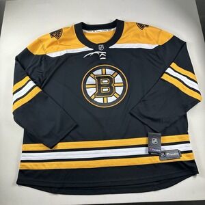 Fanatics Boston Bruins Jersey Hockey Mens 5XL Home Jersey Official Black